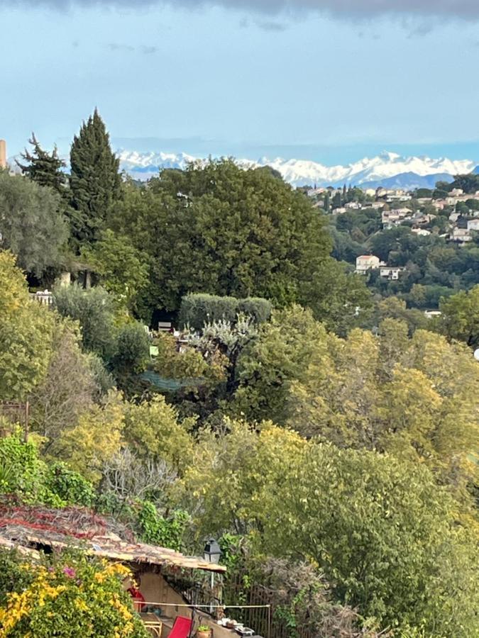 Apartament Bed & Breakfast Les Hauts De Cagnes Vue Mer Et Montagne Zewnętrze zdjęcie
