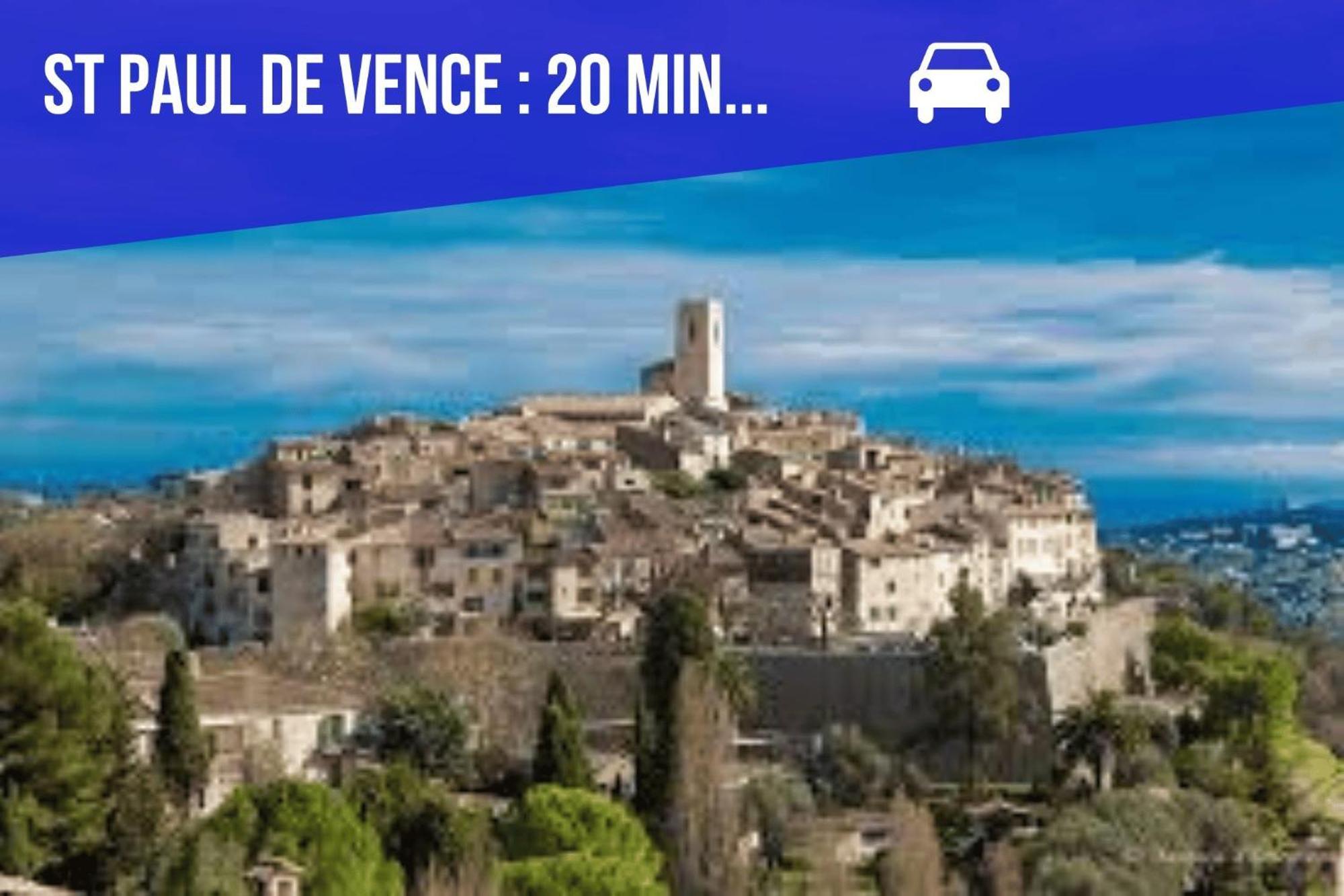Apartament Bed & Breakfast Les Hauts De Cagnes Vue Mer Et Montagne Zewnętrze zdjęcie