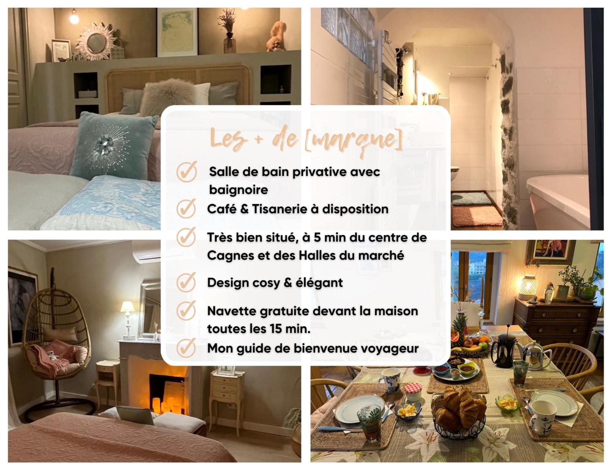 Apartament Bed & Breakfast Les Hauts De Cagnes Vue Mer Et Montagne Zewnętrze zdjęcie